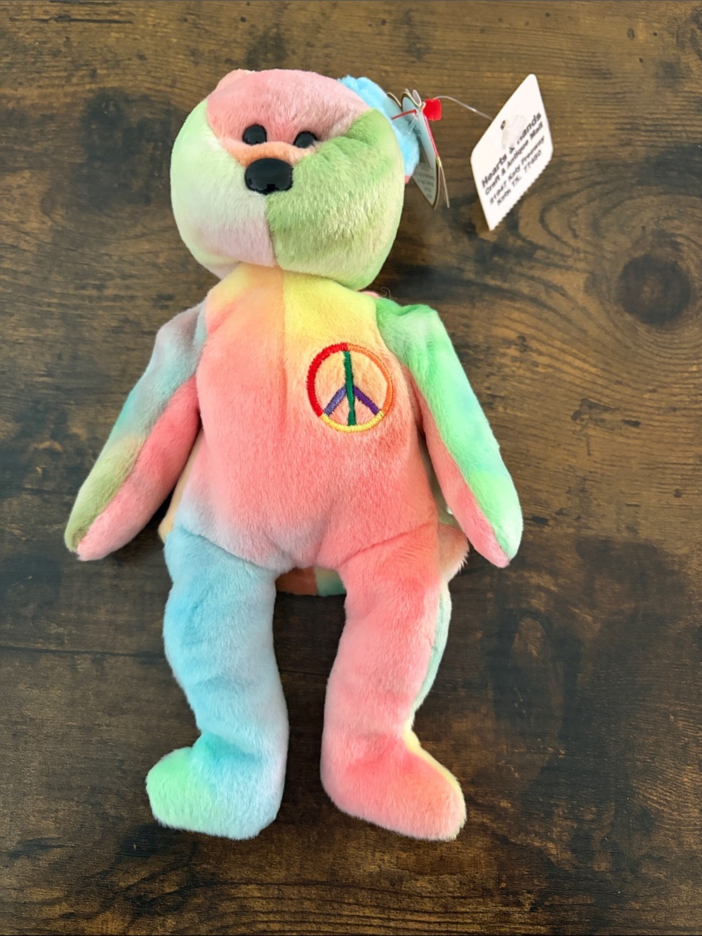 Ty Beanie Baby * Peace the Bear * Date of birth: February 1, 1996 * - Picture 2 of 5
